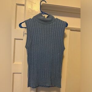 Light Blue Cyrus Short Sleeve Turtle Neck